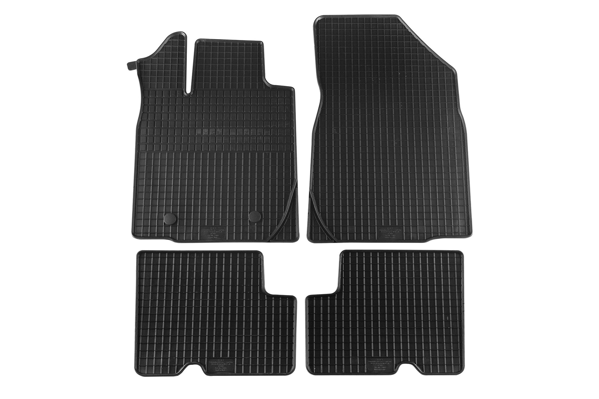 Gummi Fußmatte Schwarz Passend Für Dacia Logan Mcv (07/2013-) Petex