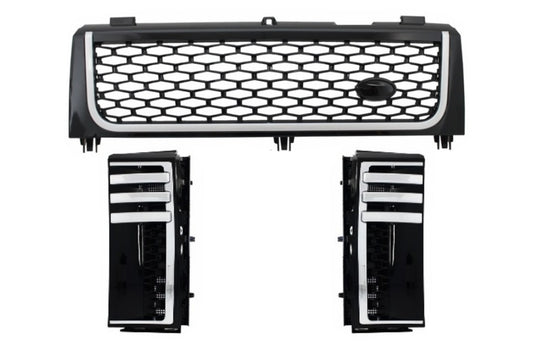 Gitter & Seitenschlitze für Vogue L322 02-05 Schwarz / Silber Autobiography Look CarPartsTuning