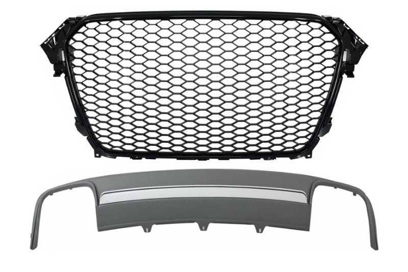 Kühlergrill für Audi A4 B8 Facelift 12-15 Limo Avant Stoßstange Diffusor RS Design CarPartsTuning