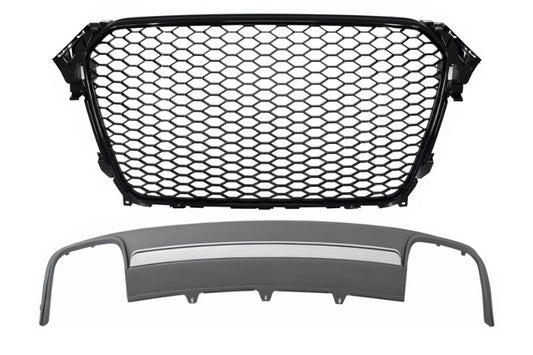 Kühlergrill für Audi A4 B8 Facelift 12-15 Limo Avant Stoßstange Diffusor RS Design CarPartsTuning