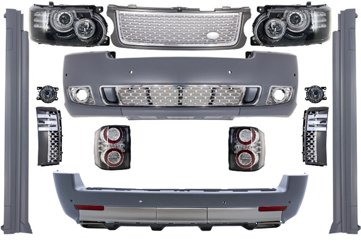 Umbau Body Kit für Range Rover Vogue L322 02-09 Facelift Autobiography Look CarPartsTuning