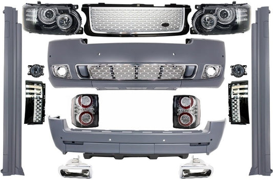 Umbau Bodykit Passend Für Land Range Rover Vogue L322 (2002-2009) Nachrüstung Auf Facelift Autobiography Design KITT