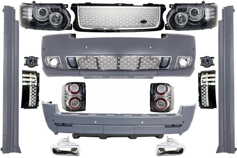 Umbau Bodykit Passend Für Land Range Rover Vogue L322 (2002-2009) Nachrüstung Auf Facelift Autobiography Design KITT