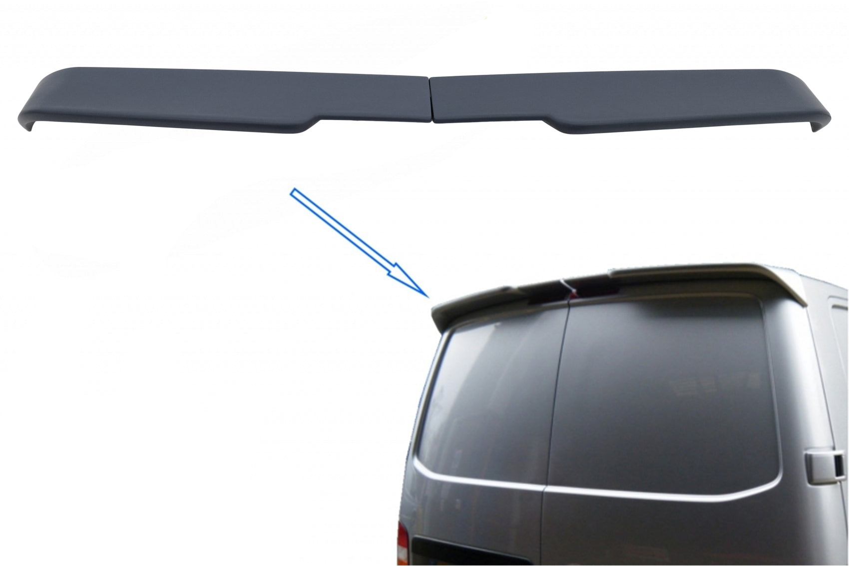 Dachspoiler passend für VW Transporter Caravelle T5 T5.1 (2003-2015) Barn Door Sportline Design KITT