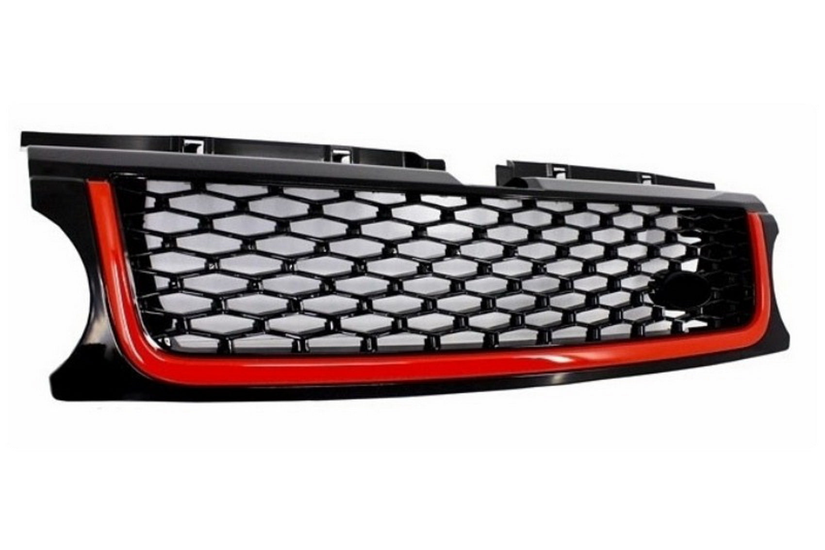 Kühlergrill für Land Range Rover Sport L320 10-13 Autobiography Look Schwarz Rot Carpartstuning Austria