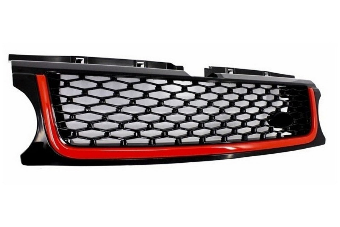 Kühlergrill für Land Range Rover Sport L320 10-13 Autobiography Look Schwarz Rot Carpartstuning Austria