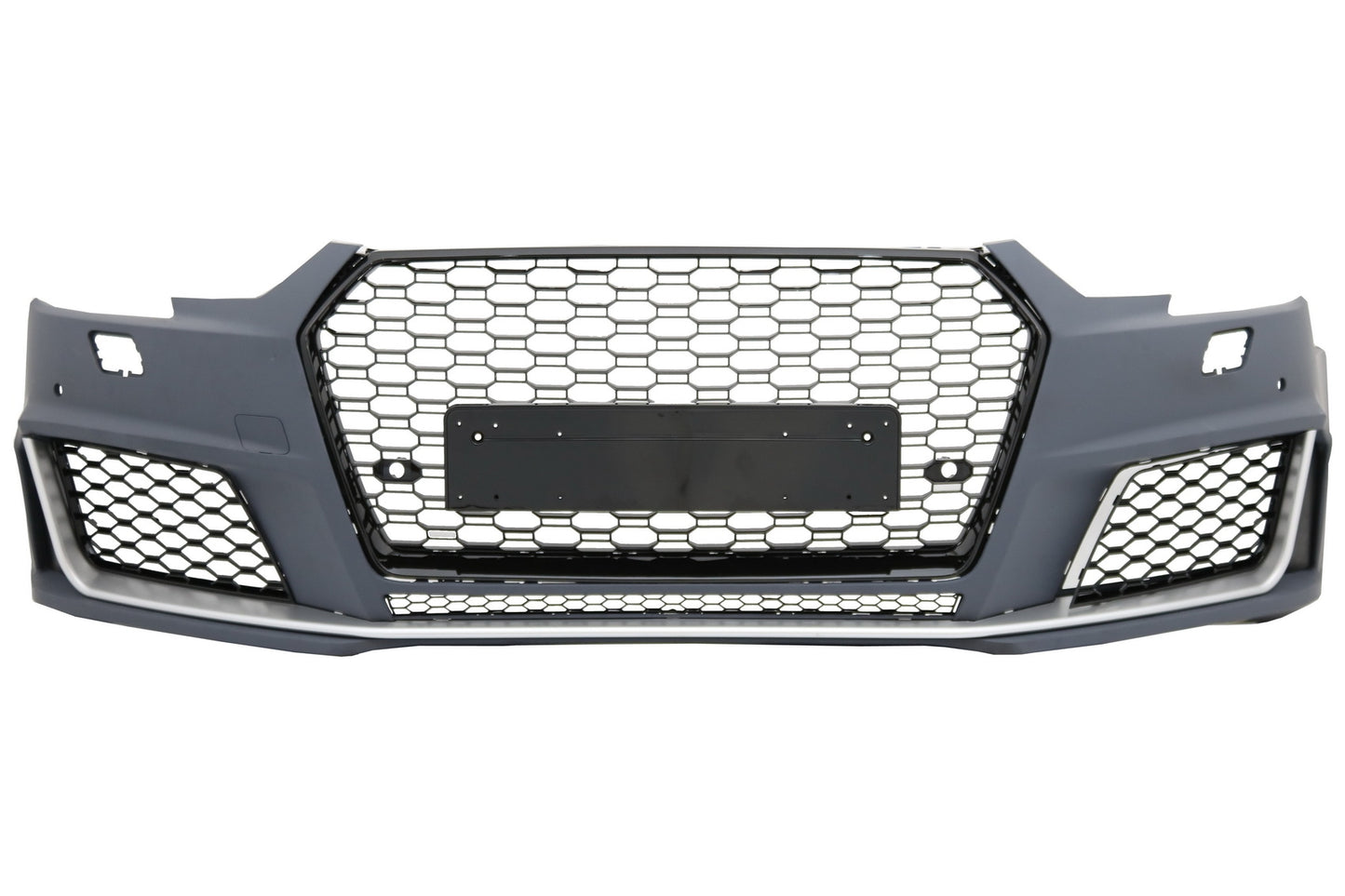 Stoßstange für Audi A4 B9 8W 2016-2018 Quattro RS4 Look Bienenwabe Gitter Unterlippe CarPartsTuning