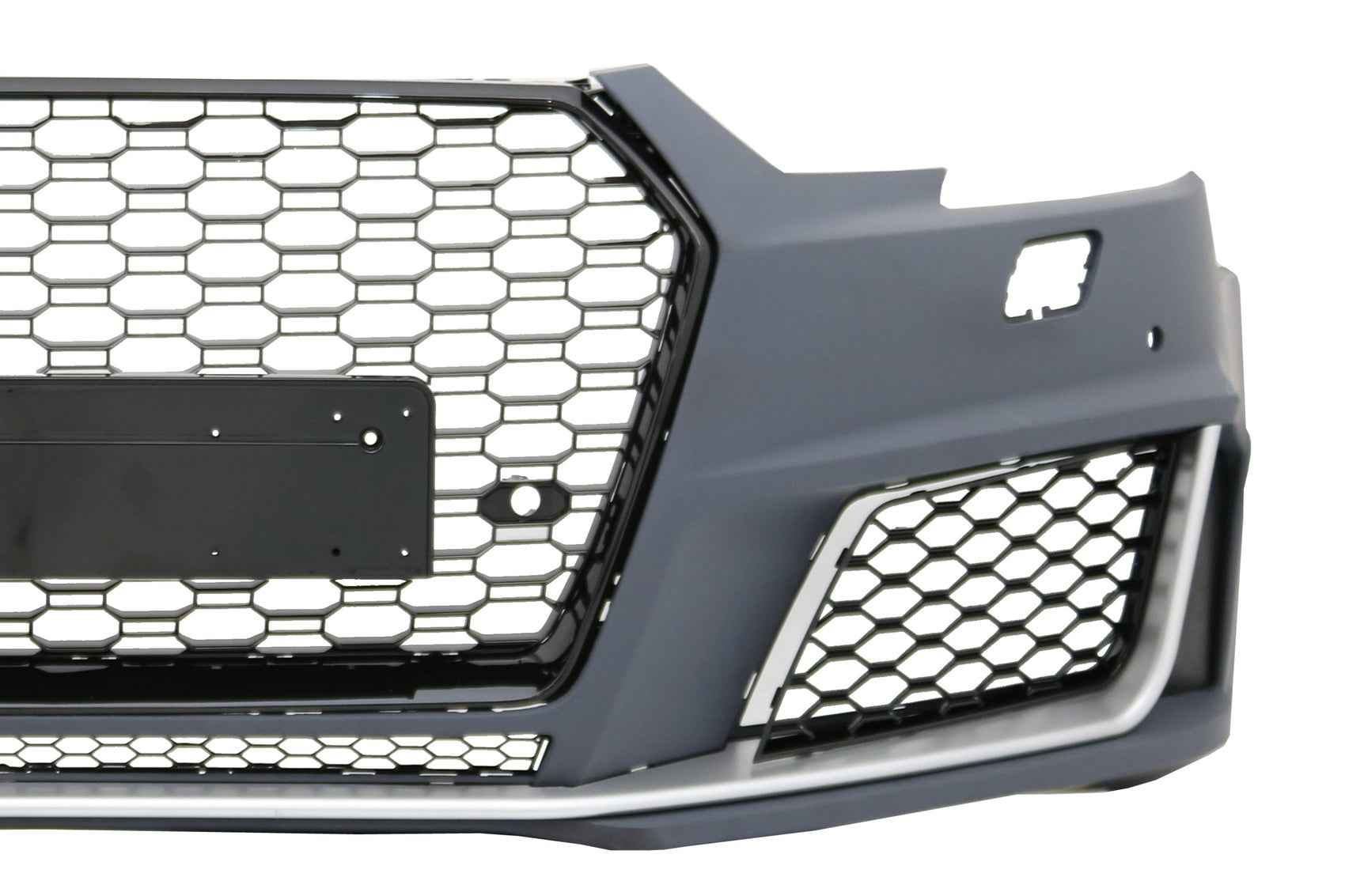 Stoßstange für Audi A4 B9 8W 2016-2018 Quattro RS4 Look Bienenwabe Gitter Unterlippe CarPartsTuning