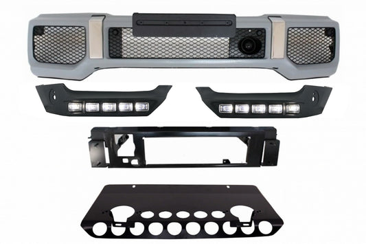 Stoßfänger Spoiler für MERCEDES G W463 89-16 LED DRL Extension Design CarPartsTuning
