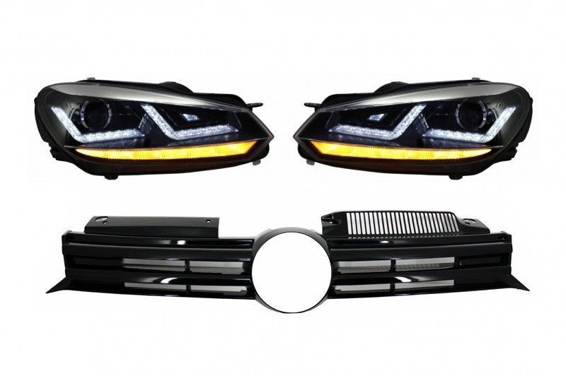 Kühlergrill für VW Golf VI 08-12 Osram Scheinwerfer LED Dynamic Sequential R20 Look CarPartsTuning