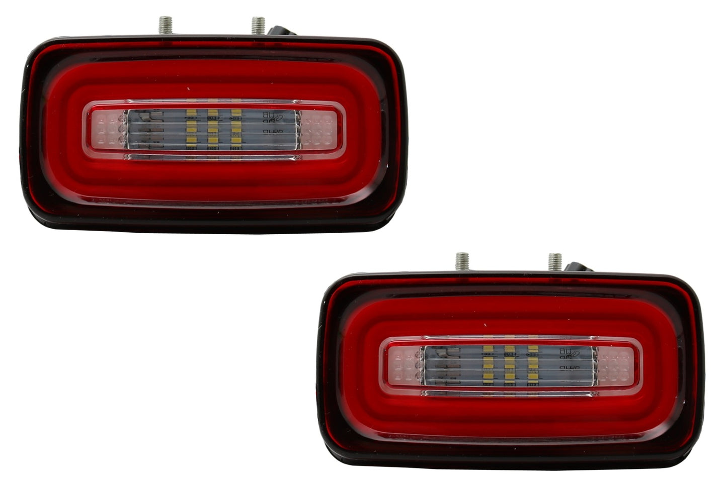 LED Heckstoßstange Nebelscheinwerfer Lichtleiste passend für Mercedes G-Klasse W463 (1989-2015) Rot Klar KITT