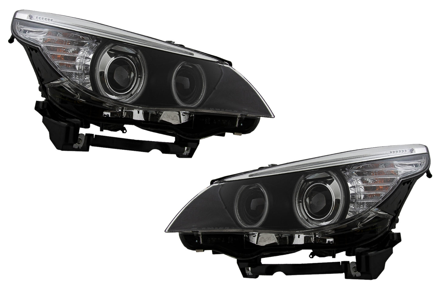 Angel Eyes Scheinwerfer für BMW 5 E60 E61 Doppelprojektor LCI Look für Xenon D2S CarPartsTuning