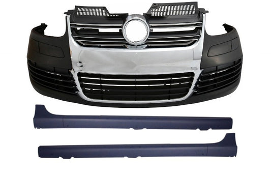 Stoßstange für VW Golf V 5 2003-2007 Seitenschweller R32 Look Chrome Gitter CarPartsTuning
