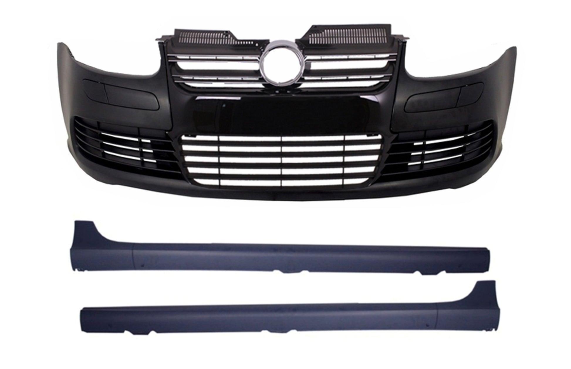 Stoßstange für VW Golf V 5 2003-2007 Seitenschweller R32 Glossy Black Gitter CarPartsTuning