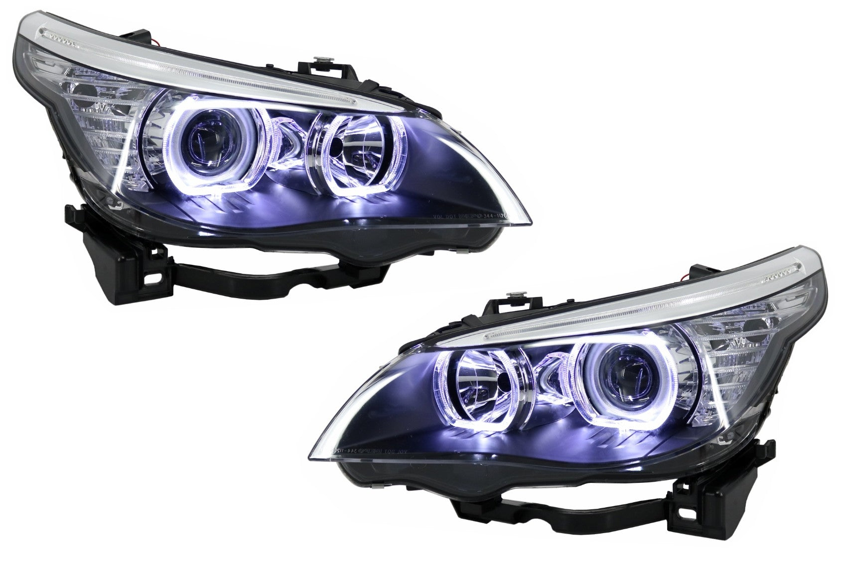 LED TFL Tagfahrlicht Angel Eyes Scheinwerfer für BMW 5er E60 E61 2003-2007 LCI Look CarPartsTuning