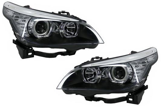 LED TFL Tagfahrlicht Angel Eyes Scheinwerfer für BMW 5er E60 E61 2003-2007 LCI Look CarPartsTuning