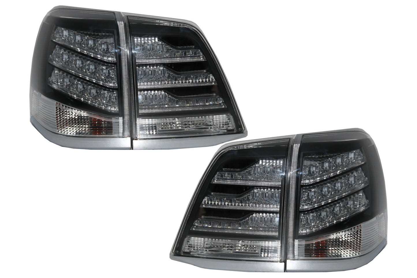 Rücklichter LED für TOYOTA Land Cruiser FJ200 J200 08-11 Schwarz und Weiß CarPartsTuning
