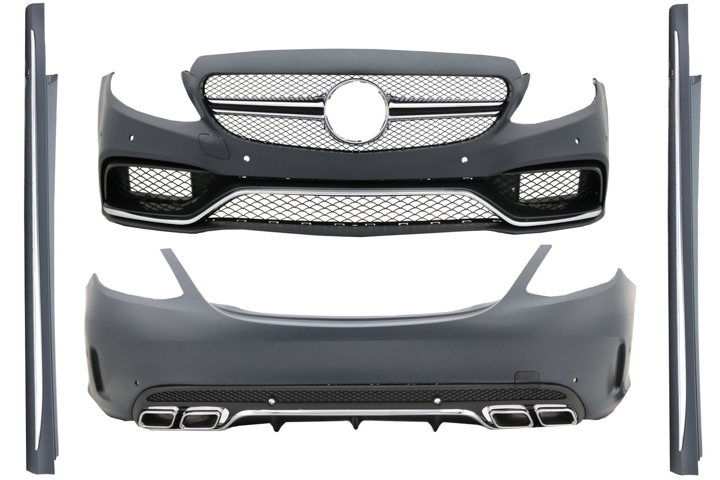 Body Kit für Mercedes C-Klasse W205 Limousine 14-18 Seitenschweller C63 Design CarPartsTuning