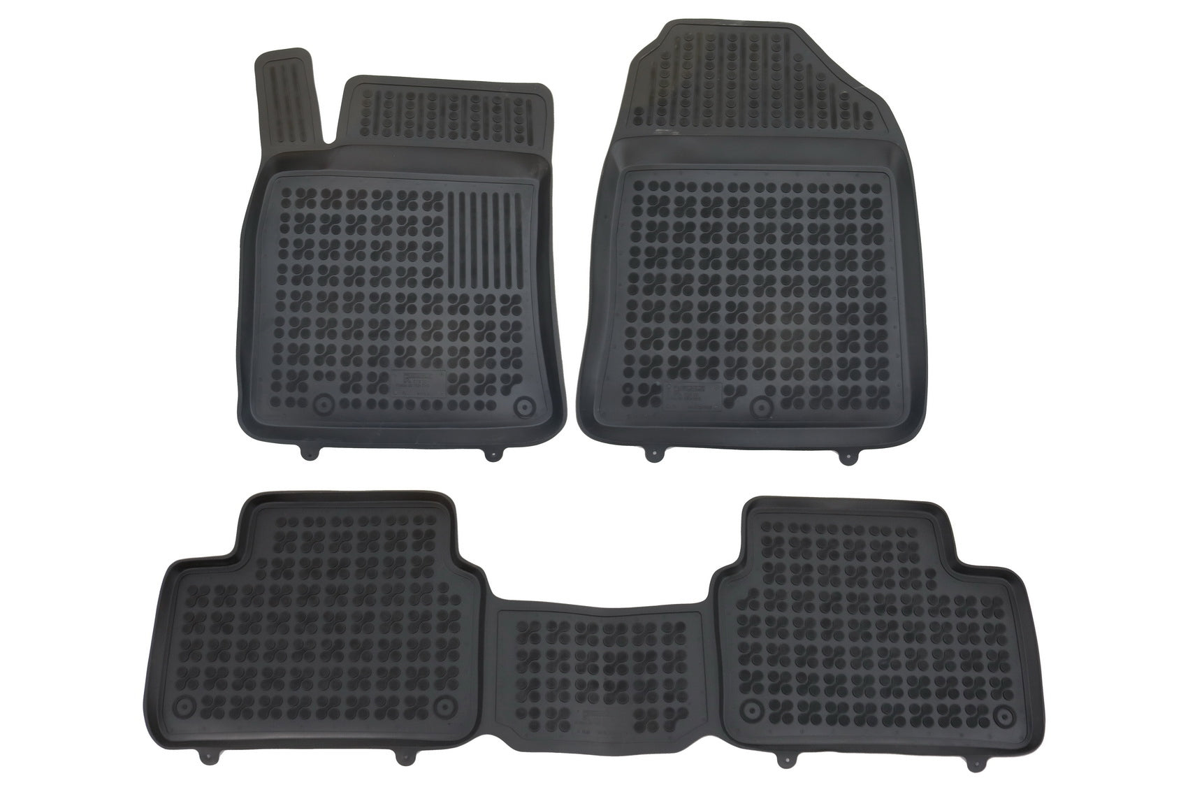 Gummi-Fußmatte Schwarz Passend Für Hyundai i30 III Pd (2017) KIA Ceed III Cd Proceed III (2018) Xceed (2019) Rezaw Plast