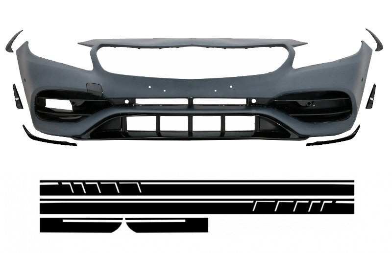 Stoßstange für Mercedes A-Klasse W176 12-18 Aufkleber Mattschwarz Facelift A45 Look CarPartsTuning