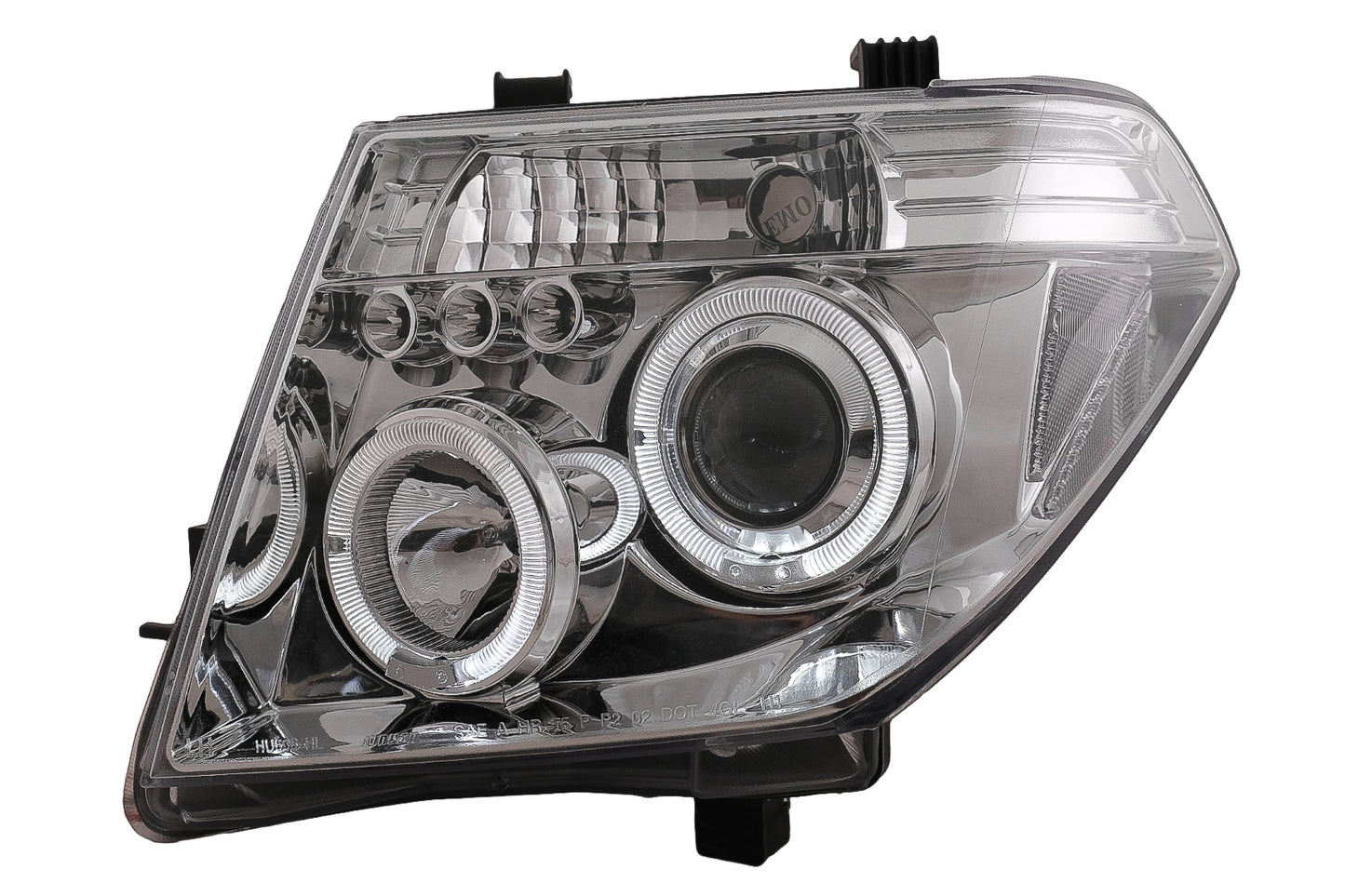 Angel Eyes Scheinwerfer für Nissan Navara D40 04-09 Pathfinder R51 05-08 Chrom CarPartsTuning