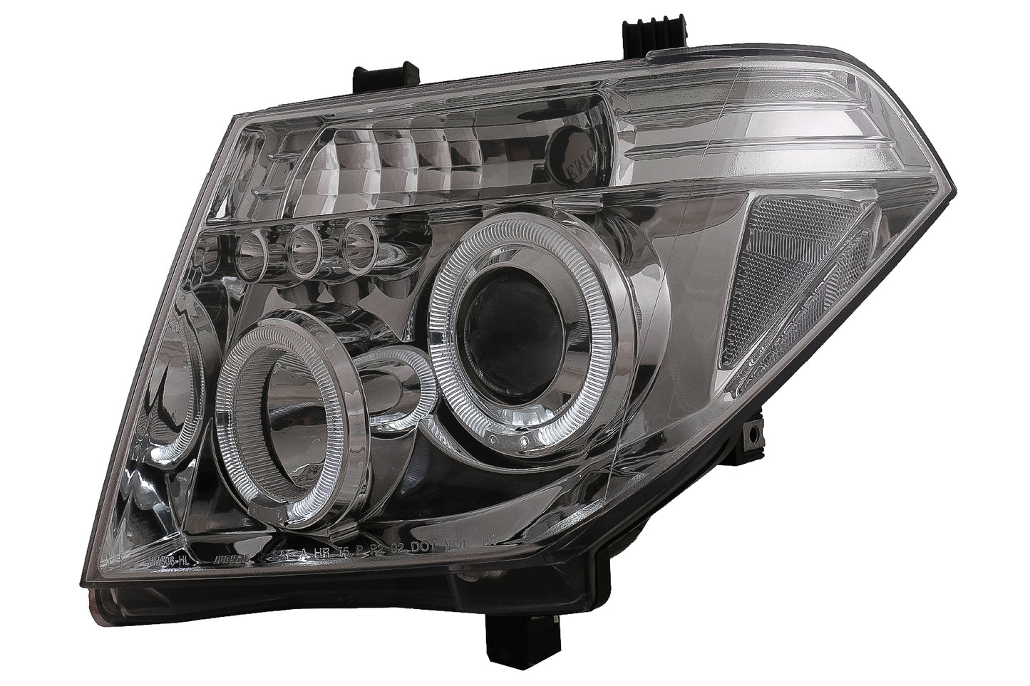 Angel Eyes Scheinwerfer für Nissan Navara D40 04-09 Pathfinder R51 05-08 Chrom CarPartsTuning