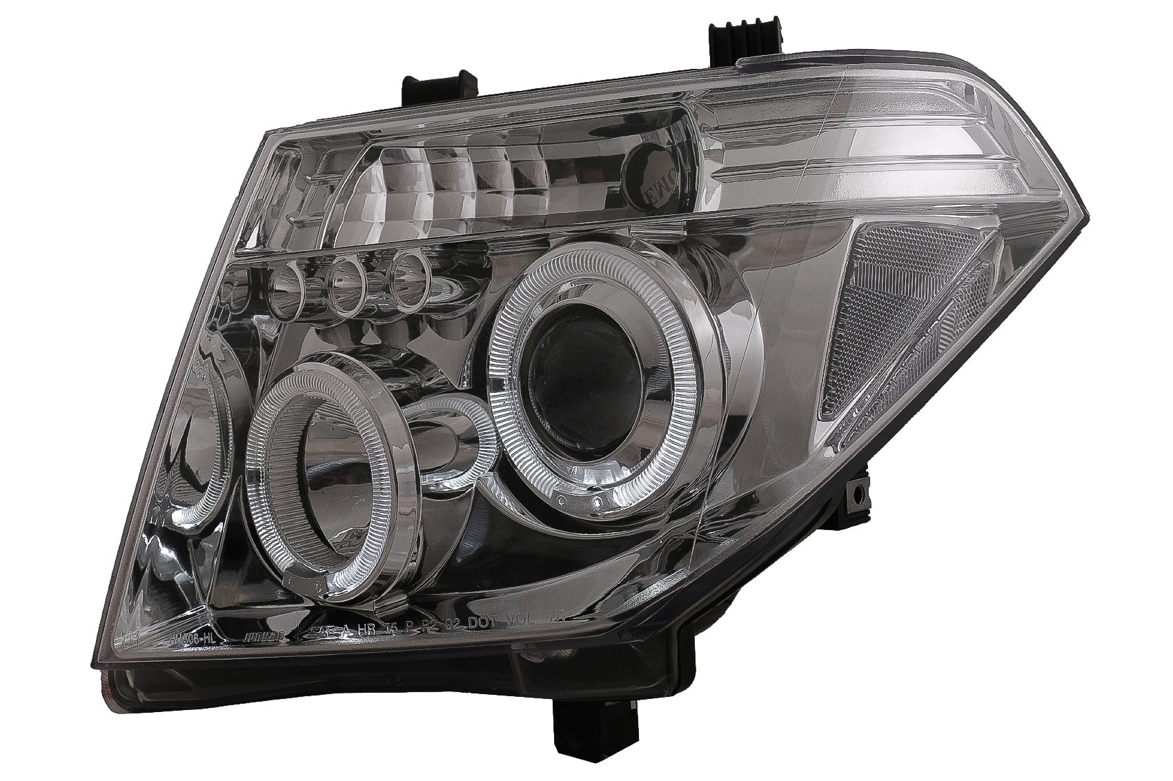 Angel Eyes Scheinwerfer für Nissan Navara D40 04-09 Pathfinder R51 05-08 Chrom CarPartsTuning