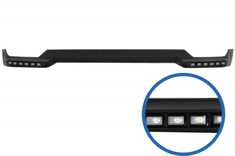 Frontspoiler LED DRL Erweiterung für Mercedes G W463 1989-2017 Schwarz CarPartsTuning