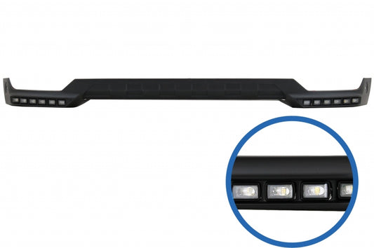 Frontspoiler LED DRL Erweiterung für Mercedes G W463 1989-2017 Schwarz CarPartsTuning