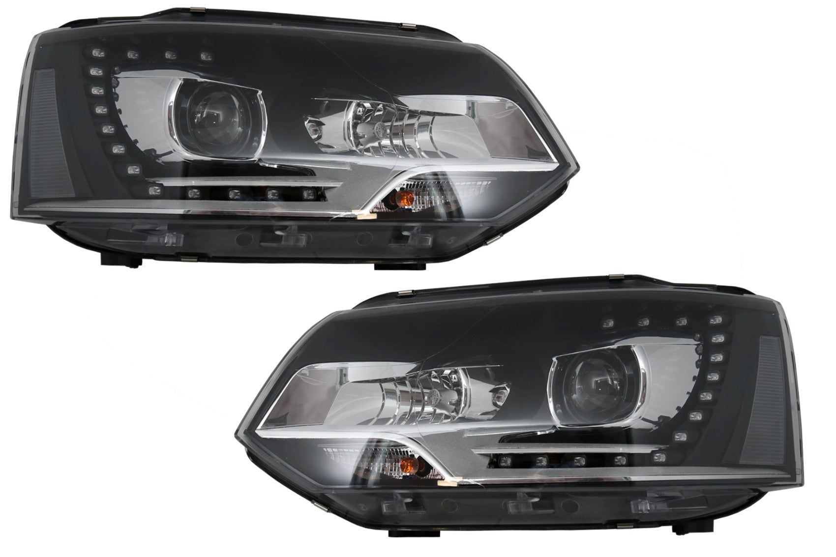 LED Dayline Scheinwerfer für VW Transporter T5 2010-2015 Licht Xenon Look- CarPartsTuning