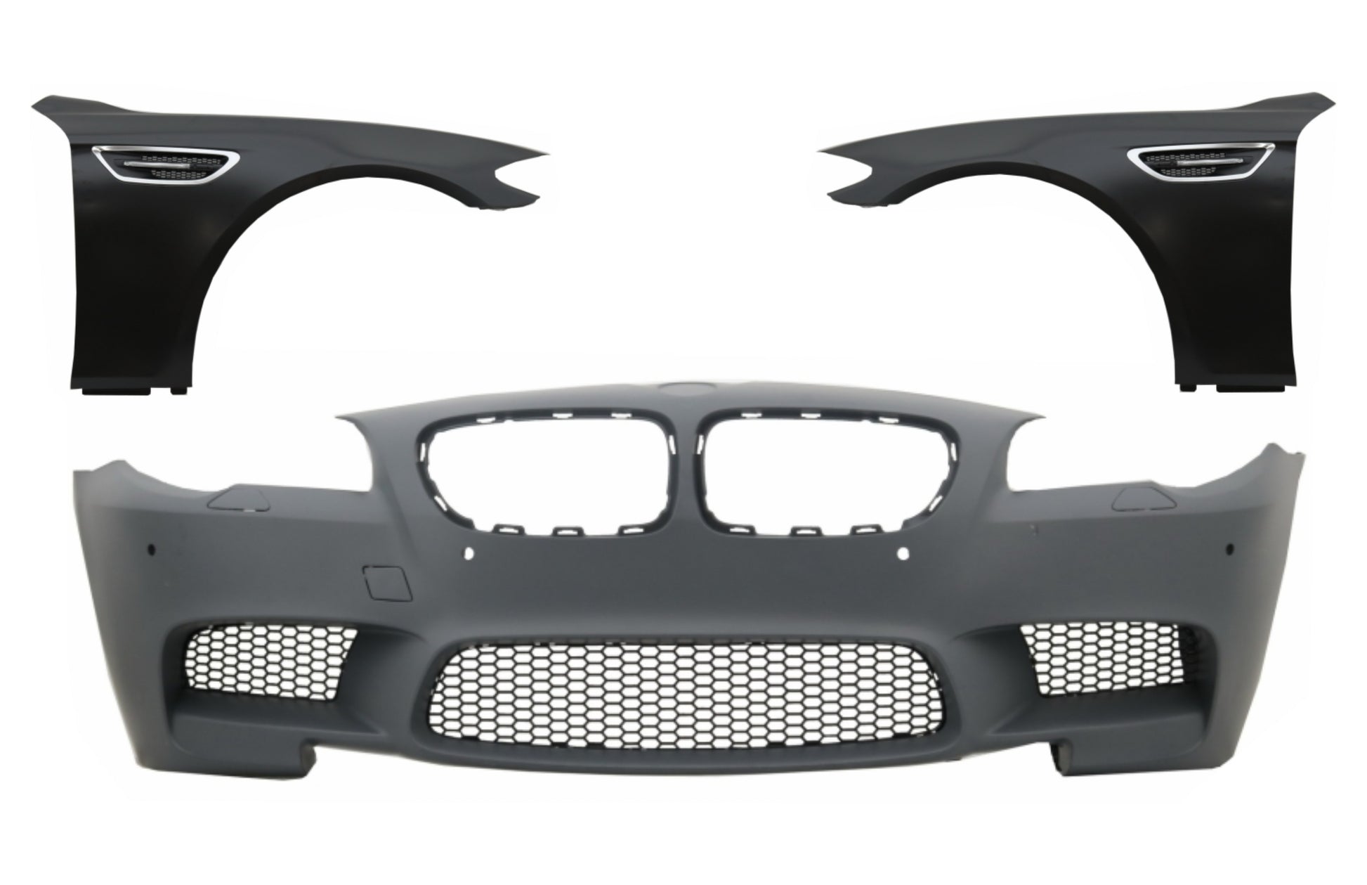 Stoßstange für BMW 5er F10 F11 2011+ Kotflügel Seitengitter PDC SRA M5 Design CarPartsTuning