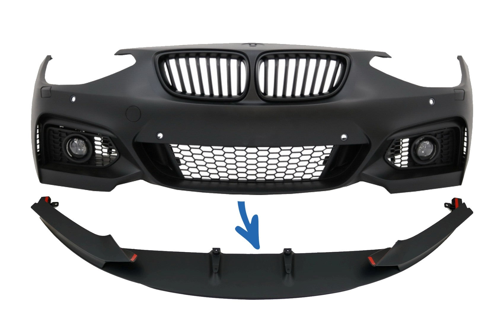 Stoßstange Lippe Spoiler für BMW 1er F20 F21 11-14 F22 F23 14+ M Sport M-Perform Look CarPartsTuning