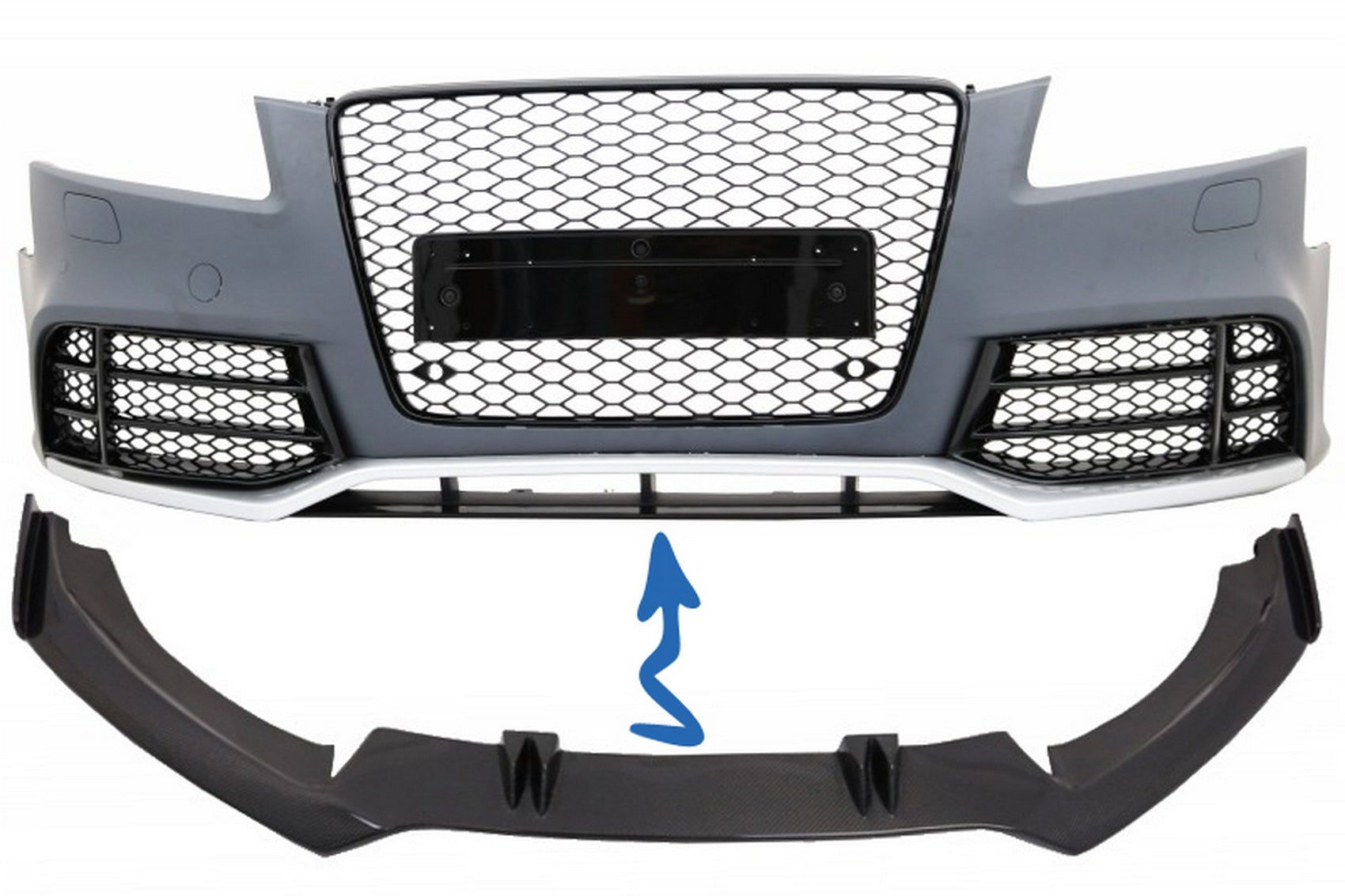 Frontspoiler Zusatzspoilerfür AUDI A5 8T RS5 08-16 Spoiler Lip Real Carbon- CarPartsTuning
