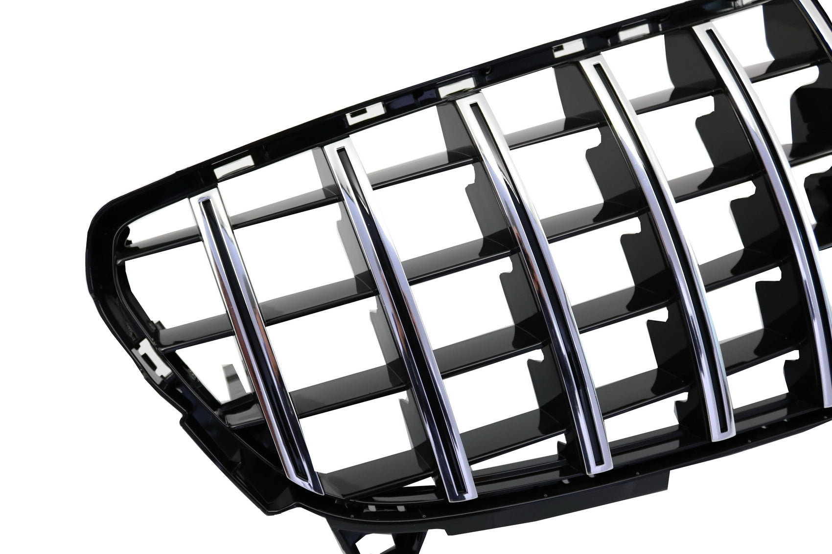 Zentralgitter passend für Mercedes A-Klasse W176 Facelift (09.2015-2018) A45 GT-R Panamericana Design Schwarz Chrom KITT EU