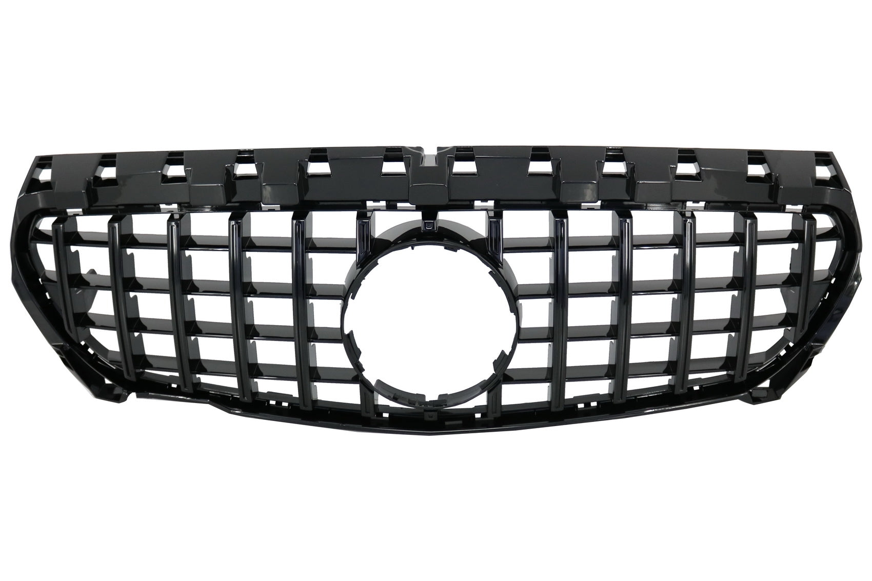 Kühlergrill für Mercedes CLA C117 X117 W117 CLA45 GT-R Panamericana Vollschwarz CarPartsTuning