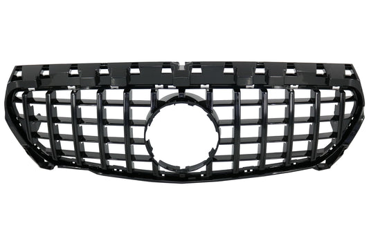 Kühlergrill für Mercedes CLA C117 X117 W117 CLA45 GT-R Panamericana Vollschwarz CarPartsTuning