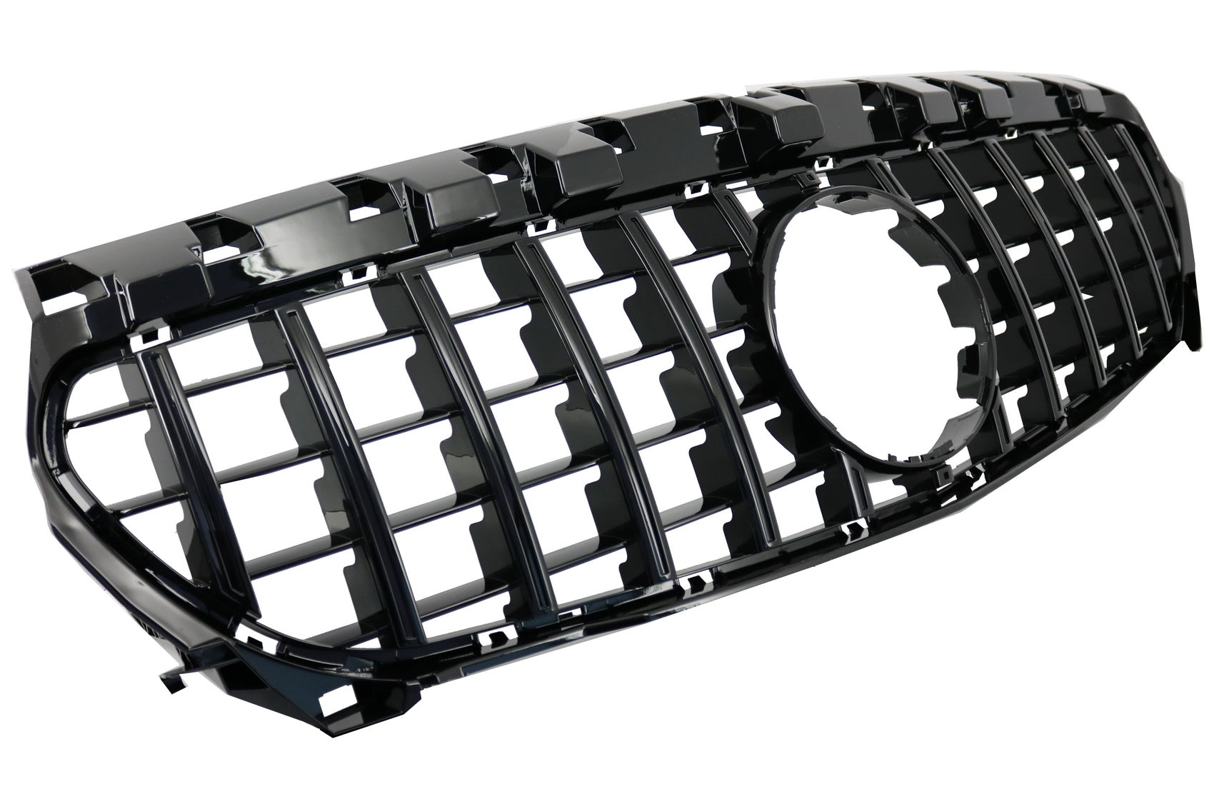 Kühlergrill für Mercedes CLA C117 X117 W117 CLA45 GT-R Panamericana Vollschwarz CarPartsTuning