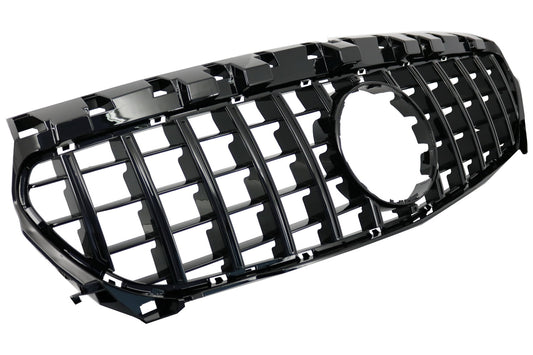 Kühlergrill für Mercedes CLA C117 X117 W117 CLA45 GT-R Panamericana Vollschwarz CarPartsTuning