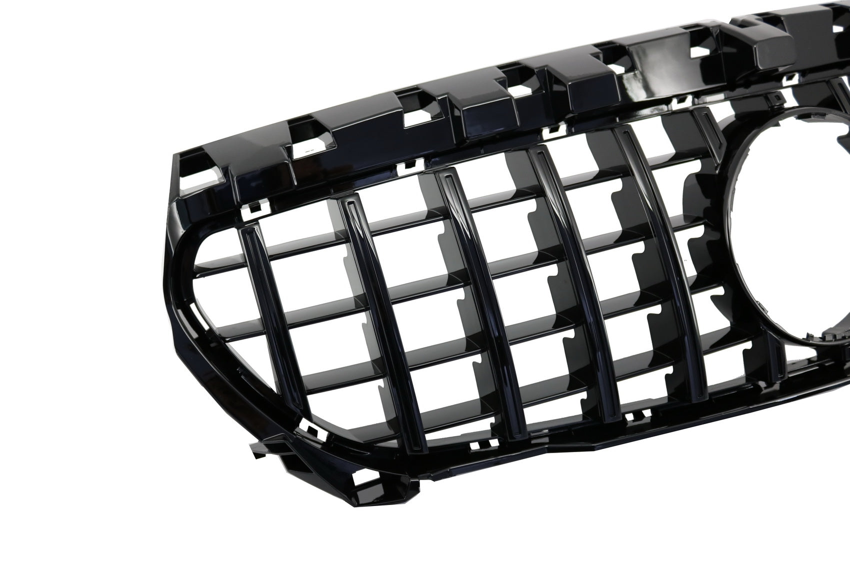 Kühlergrill für Mercedes CLA C117 X117 W117 CLA45 GT-R Panamericana Vollschwarz CarPartsTuning