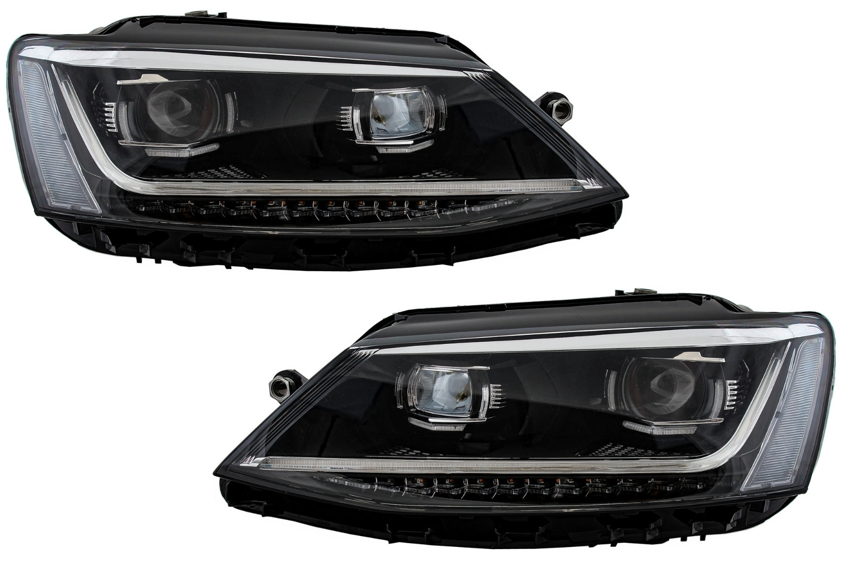 Scheinwerfer LED Tagfahrlicht für VW Jetta Mk6 VI 11-17 Dynamic Xenon Matrix Look CarPartsTuning