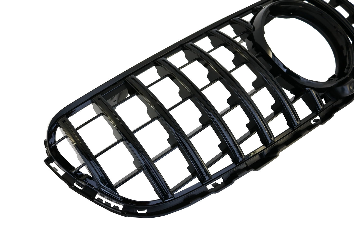 Zentraler Kühlergrill für Mercedes GLC X253 C253 15-18 GT R Panamericana Look Schwarz CarPartsTuning