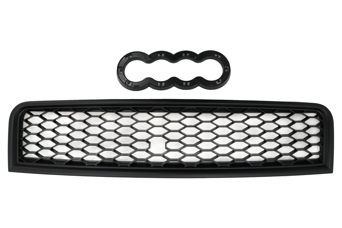 Kühlergrill ohne Emblem für Audi A4 B6 Limousine Avant 8E 8H 01-04 RS Look Mattschwarz CarPartsTuning