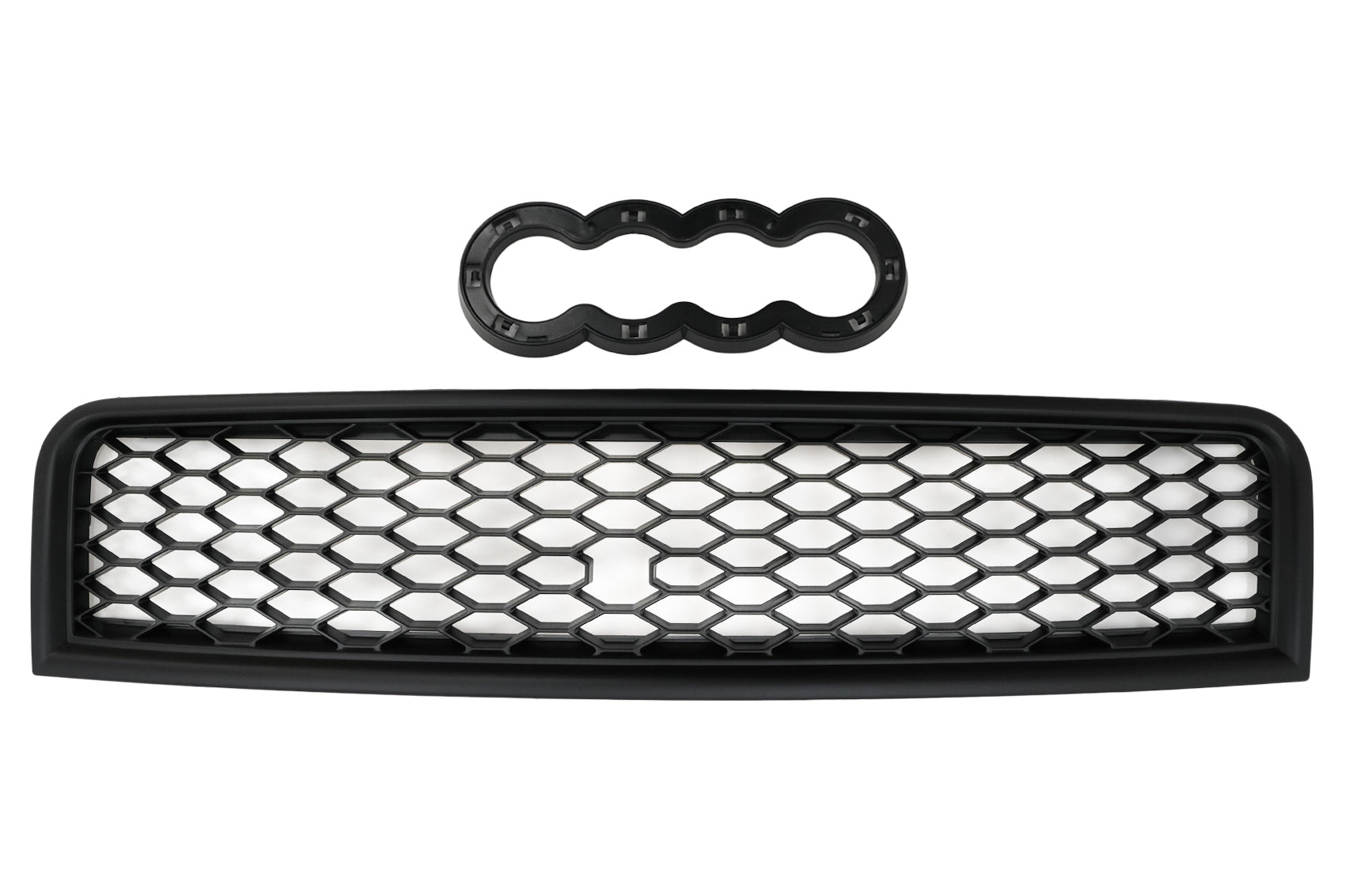 Kühlergrill ohne Emblem für Audi A4 B6 Limousine Avant 8E 8H 01-04 RS Look Mattschwarz CarPartsTuning