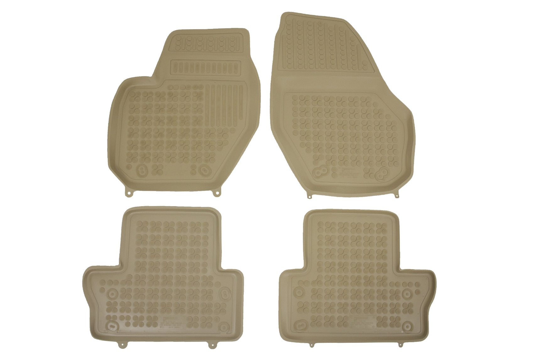 Fußmatten Gummimatten Beige für VOLVO XC60 I 08-17 V60 I ”‹”‹11-18 S60 II 10-18 CarPartsTuning