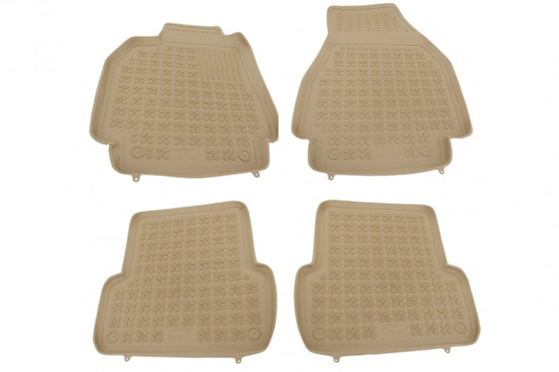 Gummi-Fußmatte Beige passend für RENAULT Megane II (2002-2009) Rezaw Plast