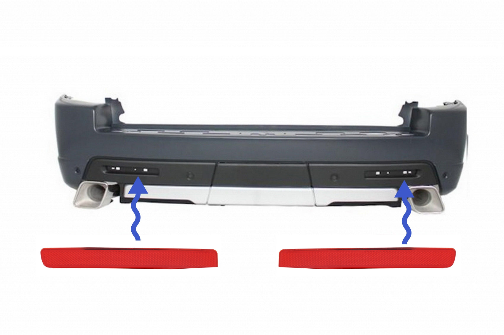 Heckstoßstangenreflektoren Passend Für Range Rover Sport L320 Facelift (2010-2013) Land Rover Discovery 3 & 4 KITT