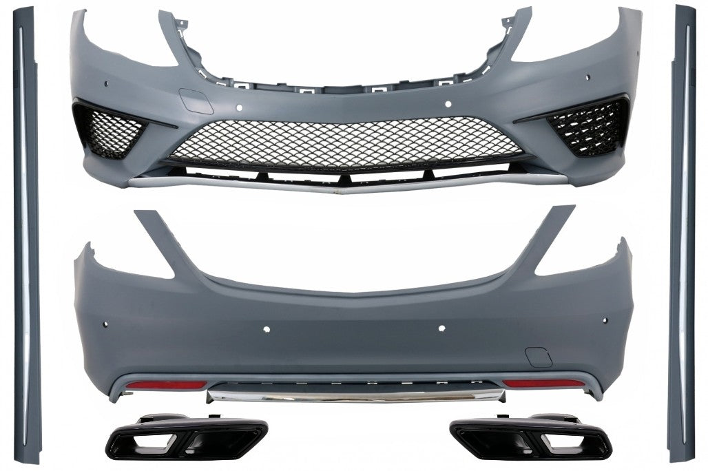 Bodykit für Mercedes S-Klasse W222 2013-06.2017 Endschalldämpfer Schwarz S63 Look CarPartsTuning