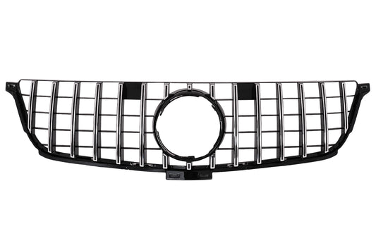 Kühlergrill für Mercedes W166 ML-Klasse 12-14 GT-R Panamericana Schwarz Chrom CarPartsTuning