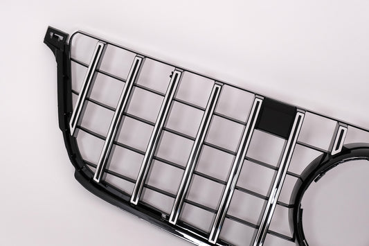 Kühlergrill für Mercedes W166 ML-Klasse 12-14 GT-R Panamericana Schwarz Chrom CarPartsTuning