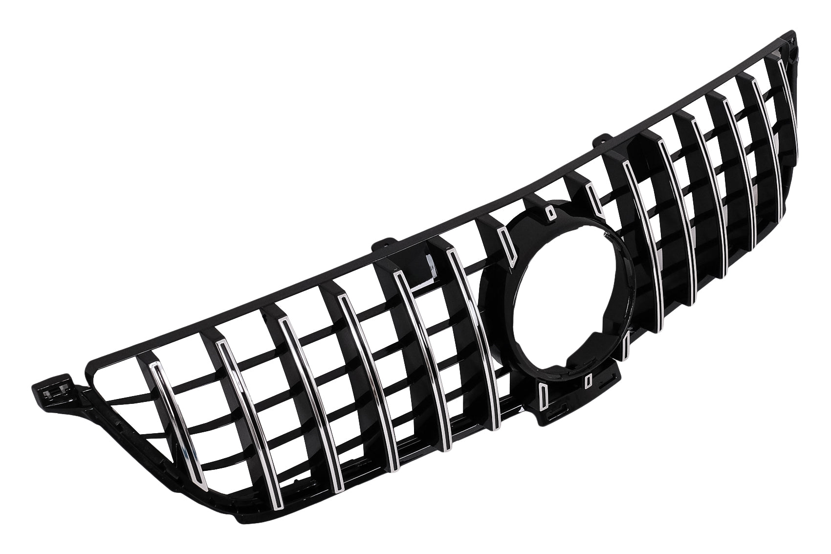 Kühlergrill für Mercedes W166 ML-Klasse 12-14 GT-R Panamericana Schwarz Chrom CarPartsTuning